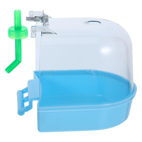 BUGUUYO Vogeldusche Für Käfig Papageienbadewanne Aus Kunststoff Vogelbadewanne Hängend Kompakte Badebox Für Haustiere Wiederverwendbar Als Sandbad Für Vögel von BUGUUYO