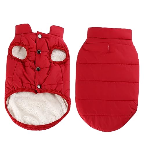 BUGUUYO Hundebekleidung Druckknopf Hundemantel Mini Dackel Jacke Baumwolle Gefüttert Modischer Stil von BUGUUYO