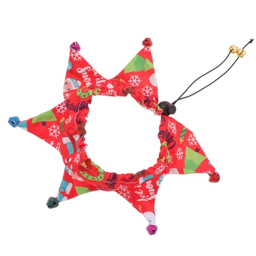 BUGUUYO Mädchen Katzenhalsbänder Weihnachten Haustier Halsband Schneemann Santa Kätzchen Halskette Katzenhalsband von BUGUUYO