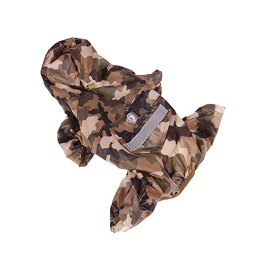 BUGUUYO Hunde-Regenmantel Mit Kapuze Und Atmungsaktiver Haustier-Regenjacke Größe XL Camouflage von BUGUUYO