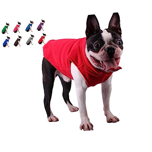 BUGUUYO Verdickte Hundeweste Für Und Große Hunde Rot Warm Gepolsterter Mantel Warme Hundejacke Hundeweste von BUGUUYO
