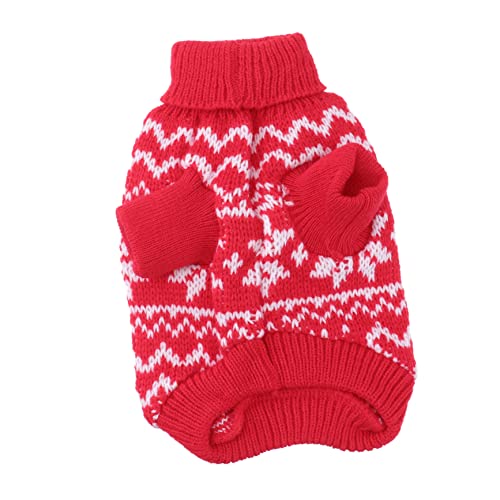 BUGUUYO Haustier Weihnachtskleidung Hund Schneeflocke Pullover Welpenmantel Haustier Hundemantel von BUGUUYO