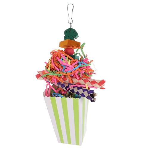 BUGUUYO Papagei Kauspielzeug Vogel Snack Eimer Hängendes Vogelspielzeug Für Papageien Beißen Zufällige Farbe von BUGUUYO