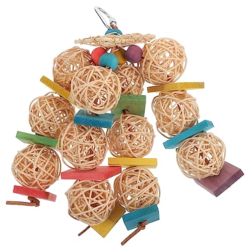 BUGUUYO Parrot Chewing Toy Großer Langlebiger Vogelkäfig Kauspielzeug Buntem Für Papageien Und Vögel Hängendes Spielzeug Für Spaß Und von BUGUUYO