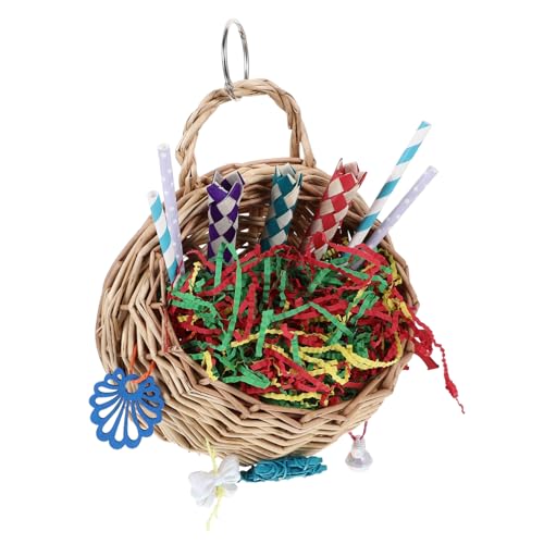 BUGUUYO Papagei Kauspielzeug Käfig Hängespielzeug Vogel Hängespielzeug Holz Vogel Spielzeug BUGUUYO Papagei Kauspielzeug Käfig Hängespielzeug Vogel Hängespielzeug Holz Vogel Spielzeug von BUGUUYO
