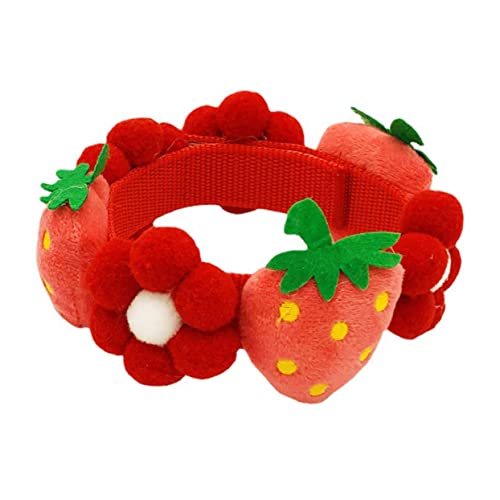 BUGUUYO Erdbeerhalsband Für Hunde Dekoratives Xs-Halsband Für Kätzchen Welpen Trainingszubehör Blumen-erdbeer-katzenhalsband BUGUUYO Erdbeerhalsband Für Hunde Dekoratives Xs-Halsband Für Kätzchen Welpen Trainingszubehör Blumen-erdbeer-katzenhalsband von BUGUUYO