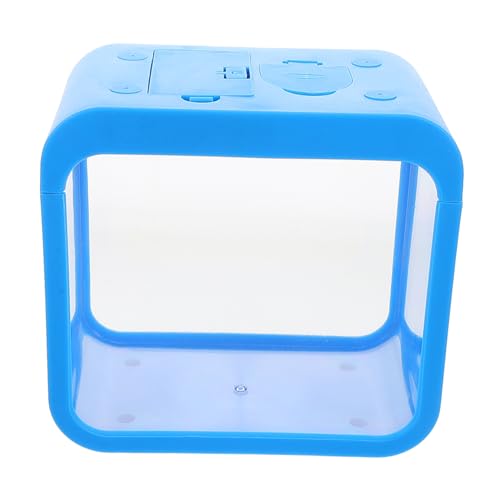 Mini Aquarium mit Licht Kleiner Desktop Fischbehälter für Betta und Wasserbewohner zu Reinigen von BUGUUYO