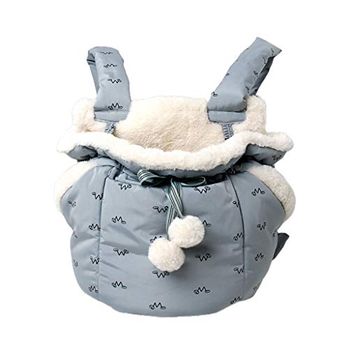 BUIDI Pet Cute Tragetasche Warm Front Hanging Chest Pack Halbgeschlossener Schulterrucksack Schulterpackung Blau von BUIDI