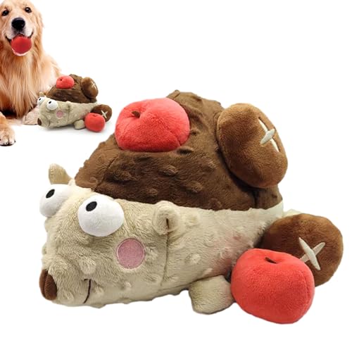 BUKBAG Quietschendes Hundespielzeug für Hunde, Igel-Design, interaktives Hundespielzeug, bissfest, Tiermotiv, robust, niedlich, Plüsch, quietschendes Spielzeug für kleine, mittelgroße Hunde, Welpen, von BUKBAG