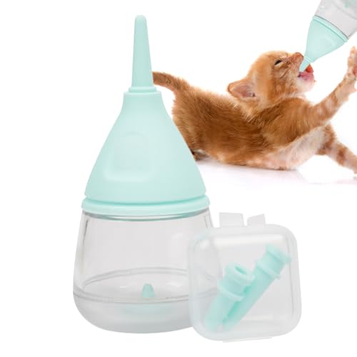 Kätzchen-Milchflasche, 35 ml, Cartoon-Wassertropfen-Design, Kätzchen-Futterflaschen | Kätzchen-Zubehör für kleine Tiere, Anti-Erstickungs-Design, Haustier-Flasche für Katzen und Hunde Bukbag von BUKBAG