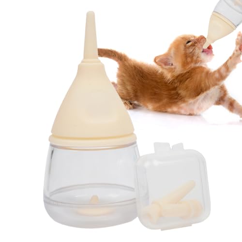 Welpenflaschen zum Stillen, 35 ml, Cartoon-Wassertropfen-Design, Kätzchen-Futterflaschen für kleine Tiere, Anti-Erstickungs-Design, Haustier-Flaschen-Futterspender für Katzen und Hunde Bukbag von BUKBAG
