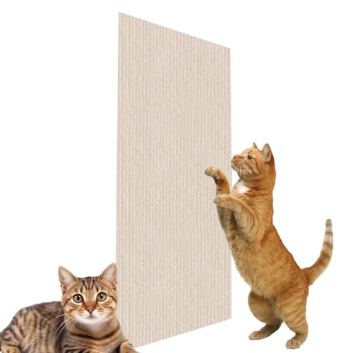 BUKISA Katzenkratzpad - Katzenkratzer Scatching Pad - Trimmbares Kratzpad, Wandmontiertes Kratzpad, Möbelschutz für Indoor-Katzen von BUKISA