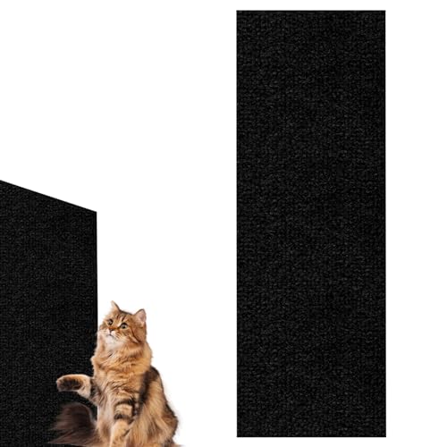 BUKISA Katzenkratzpads für Indoor-Katzen, Kratzbrett, Wandmontage, selbstklebendes Kratzpad, zuschneidbarer Wandkratzer für Innenkatzen von BUKISA