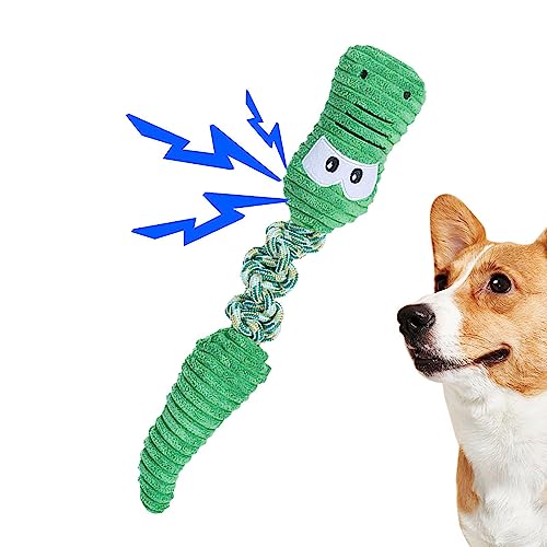 Haustier-Plüsch-Hundespielzeug in Tierform, mit Geräusch, reduziert Langeweile, Indoor-Hundespielzeug für Wohnzimmer, Balkon, Hof, Parks, Camping von BUKISA