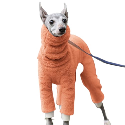 Hunde-Pyjama mit Rollkragen, warm, dick, winddicht, dehnbar, Ganzkörper-Ausfallen, gemütlicher Winter-Hundepullover für kaltes Wetter, Herbst und Winter von BUKISA