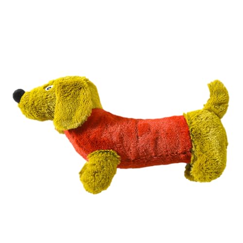 KOT-au Quietschspielzeug für Hunde, Haustierspielzeug, bissfest, Tiermotiv, robust, schön, Plüsch, quietschendes Spielzeug für kleine, mittelgroße Hunde, Welpen, Haustiere von BUKISA