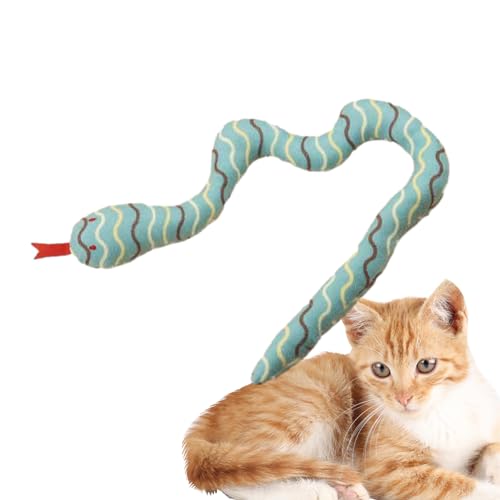 Katzenspielzeug Schlange – Karton Schlangenform Interaktives Katzenspielzeug – Katzenspielzeug zum Beißen von Katzen in Innenräumen, reduziert Langeweile, fördert Kätzchenübung von BUKISA