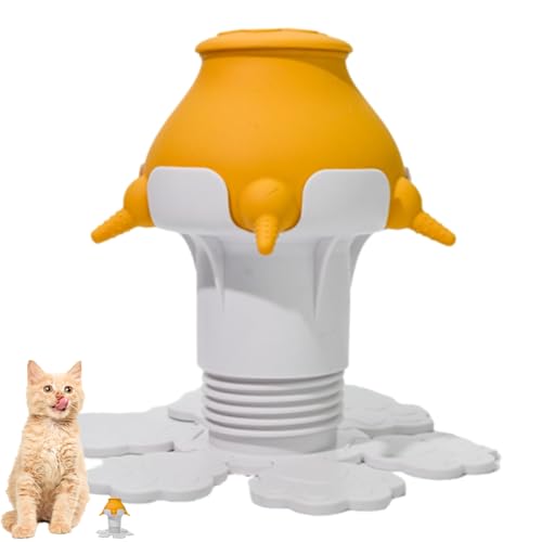 Pet Nipple Milk Feeder - 300ml Silikon Still-Futterspender für Welpen | Einstellbare Höhe Silikon Nippel Welpenfutterstation mit 5 Nippeln für Hunde, Katzen, Kaninchen von BUKISA