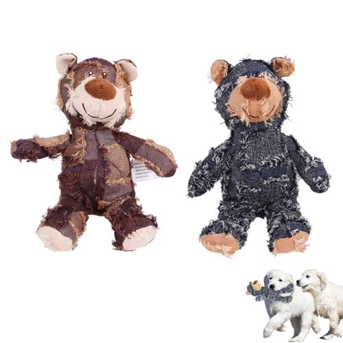 Petsboro Robust Bear, Petsboro Chew Bear Dog Toy, Big Dog Toys, Indestructible Robust Bear Dog Toy, Stuffed Animal Chew Toys for Dog Companions, Designed for Heavy Chewers (L,2PCS-A) von BUKISA