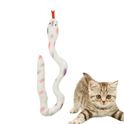 Plüschschlange Katzenspielzeug | Niedliche Schlangenform Katzenübungsspielzeug - Katzenspielzeug zum Beißen von Katzen, Katzenbedarf für Indoor-Katzen, reduziert Langeweile, fördert Kätzchenübungen von BUKISA