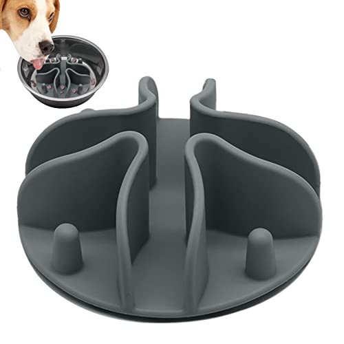 Slow Feeder Insert - Cat Slow Feeder Insert Slow Feeding Dog Bowl - Slow Feeder Bowl Insert, Anti Slip Slow Eating Dog Bowl with Suction Cup for Medium, Large, Small Cats von BUKISA