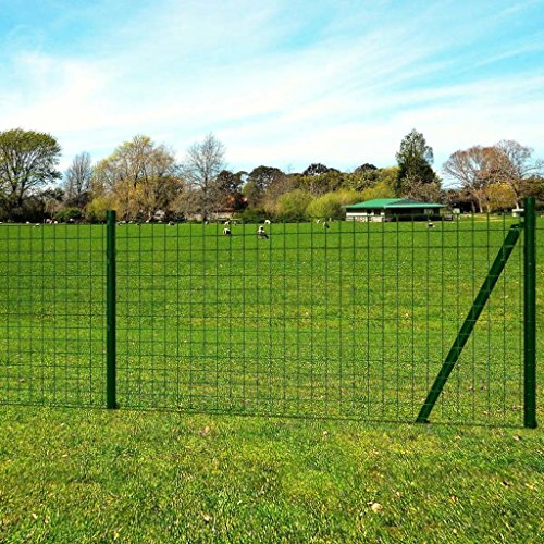 BULANED Eurozaun, Maschendrahtzaun, Zaunpfosten, Zaun Garten, Gartenzaun Komplettset, Gartenzäune, Katzenzaun, Hühnerzaun, Stahl 25 x 0,8 m Grün BULANED Eurozaun, Maschendrahtzaun, Zaunpfosten, Zaun Garten, Gartenzaun Komplettset, Gartenzäune, Katzenzaun, Hühnerzaun, Stahl 25 x 0,8 m Grün von BULANED