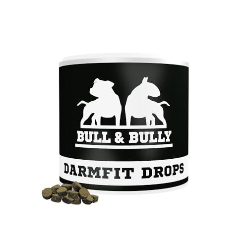 BULL & BULLY Darmfit Drops für Hunde für die Magen Darmflora Hund - Darmkur Hund Darmflora aufbauen – Unterstützung Einer normalen Magen-Darm-Funktion - Stärkung des Immunsystems - 350 g (150 Drops) von BULL & BULLY