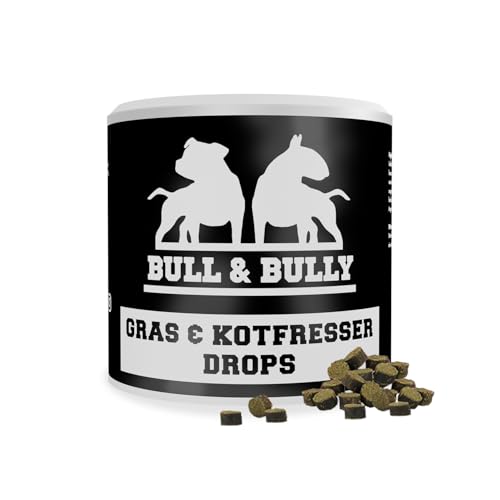 BULL & BULLY Gras & Kotfresser Drops für Hunde – bei Fressen von Gras & KOT – beruhigt den Magen & reduziert Sodbrennen – Grasfresser Drops mit Heilerde, Ulmenrinde & Fenchel (350g | ca. 150 Stück) BULL & BULLY Gras & Kotfresser Drops für Hunde – bei Fressen von Gras & KOT – beruhigt den Magen & reduziert Sodbrennen – Grasfresser Drops mit Heilerde, Ulmenrinde & Fenchel (350g | ca. 150 Stück) von BULL & BULLY