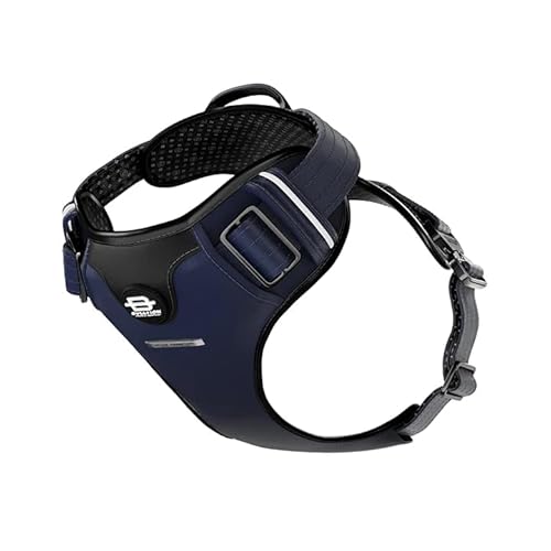 Bullyion Original Equipment Hygge-Geschirr mit Softcell-Polsterung, verstellbare Passform, 3M-reflektierende Paspeln, Lockforce-Metallschnalle und Haltegriff, geeignet für alle Rassen und Größen von BULLYION ORIGINAL EQUIPMENT