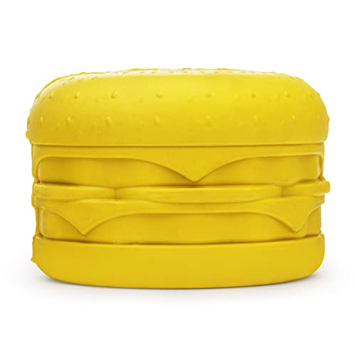 BULLYMAKE - Ballistic Cheeseburger Kauspielzeug aus Gummi für Hunde - Gummispielzeug für Hunde - Made in USA - Leckerli-Stopfspielzeug von BULLYMAKE