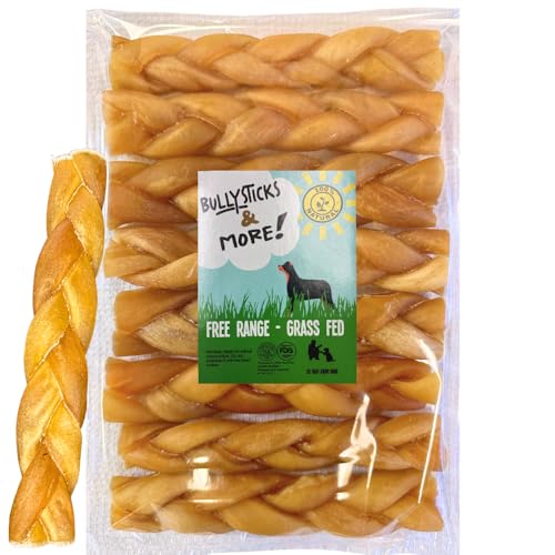 Bullysticks and More – geflochtene Kollagenstäbchen, 15,2 cm, 8 Stück Bullysticks and More – geflochtene Kollagenstäbchen, 15,2 cm, 8 Stück von BULLYSTICKS & MORE