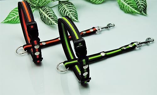 Böttcher Fährtengeschirr Fester Steg, Gr.M Nylon 20mm SCHWARZ-Neonorange Böttcher Fährtengeschirr Fester Steg, Gr.M Nylon 20mm SCHWARZ-Neonorange von BULLYZEI