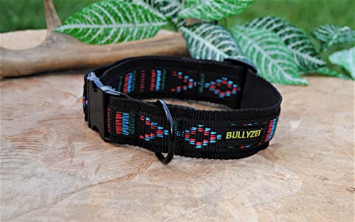 Halsband Nylon 4cm breit, Gr.M-L Schwarz-Indianer Retriever Halsband Nylon 4cm breit, Gr.M-L Schwarz-Indianer Retriever von BULLYZEI