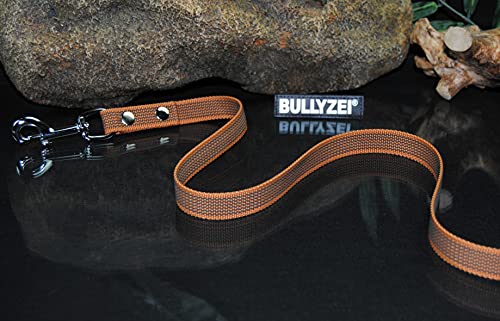 Leine gummiert 1,5m ohne Schlaufe Cognak Trainingsleine Leine gummiert 1,5m ohne Schlaufe Cognak Trainingsleine von BULLYZEI