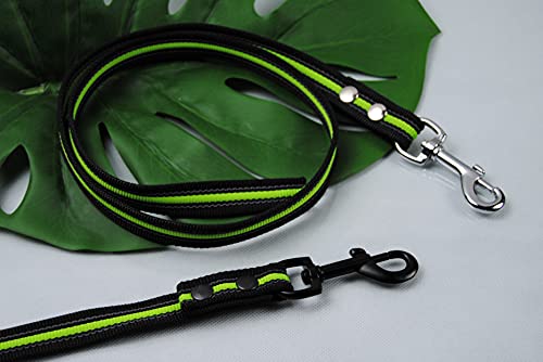 Leine gummiert 1m ohne Schlaufe Neon, Karabiner Silber, Trainingsleine, Kurzleine Leine gummiert 1m ohne Schlaufe Neon, Karabiner Silber, Trainingsleine, Kurzleine von BULLYZEI