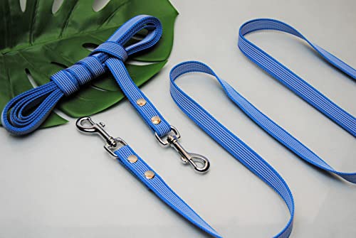 Leine gummiert 1m x 20mm MIT Schlaufe Türkis Trainingsleine Leine gummiert 1m x 20mm MIT Schlaufe Türkis Trainingsleine von BULLYZEI