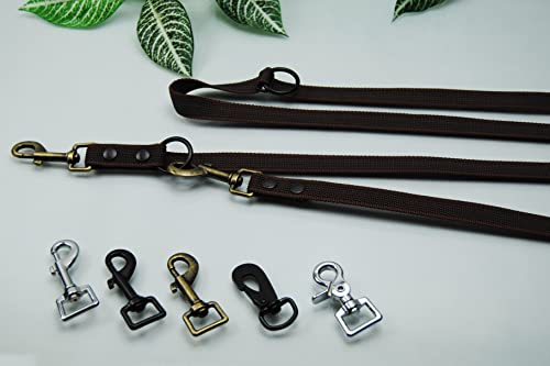 Leine gummiert 3-Fach verstellbar BRAUN 4m x 20mm, Silber Karbiner Leine gummiert 3-Fach verstellbar BRAUN 4m x 20mm, Silber Karbiner von BULLYZEI
