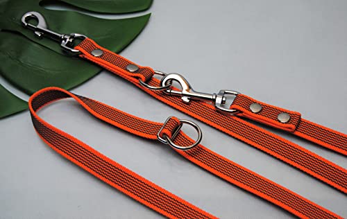 Leine gummiert 4-Fach verstellbar 3m x 20mm orange Leine gummiert 4-Fach verstellbar 3m x 20mm orange von BULLYZEI