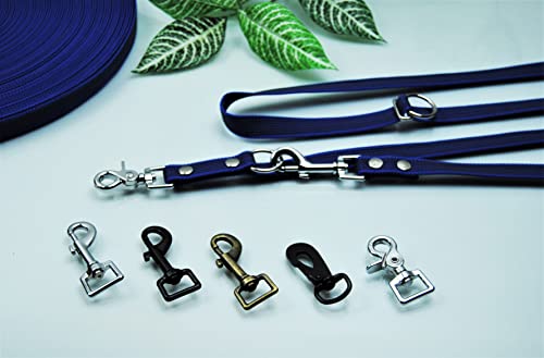 Leine gummiert 4-Fach verstellbar Royal-Blau 3m x 20mm, Schwarzer Karbiner Führleine Leine gummiert 4-Fach verstellbar Royal-Blau 3m x 20mm, Schwarzer Karbiner Führleine von BULLYZEI