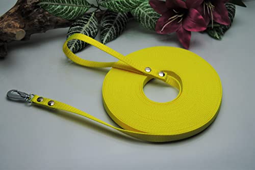 Schleppleine Nylon Neon-Gelb 10m x 15mm OHNE Schlaufe, Schweden-Haken von BULLYZEI
