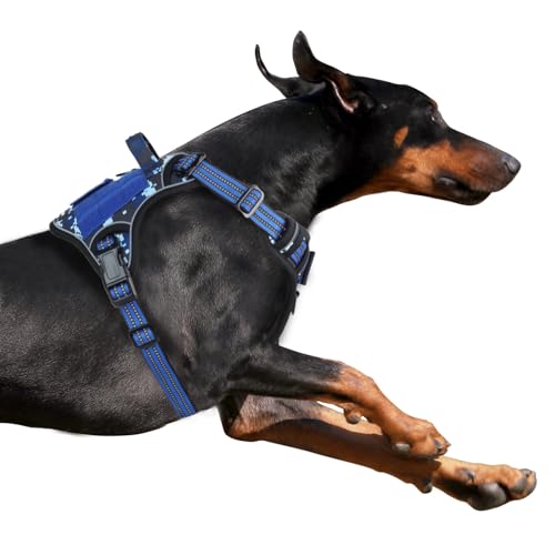 BUMBIN Taktisches Hundegeschirr für große Hunde, kein Ziehen, berühmtes TIK Tok No Pull Welpengeschirr, Fit Smart reflektierendes Haustier-Walking-Geschirr für Training, verstellbares Hundegeschirr von BUMBIN