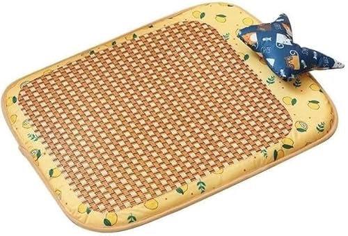 BUNGAA Hundebett, Kühlmatte, Hundematte, Hund Kühlmatte wasserdichte Sommer Pad Atmungsaktive Haustier Hund Bett Waschbar Katze Decke for Kleine Mittelgroße Hunde Katzen Liefert (Color : Geel) von BUNGAA