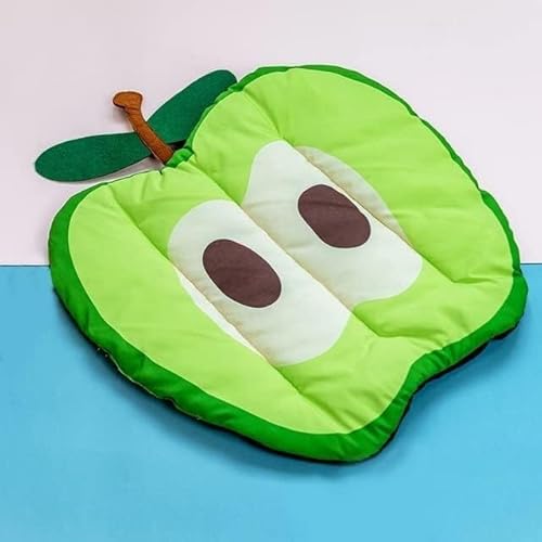 BUNGAA Hundebett, Kühlmatte, Hundematte, Sommer Pet Cooling Pad Katze Pad Hund Pad Kühl Matte Zwinger Katze Käfig Obst Form Pad Pet Liefert Bunte Baumwolle füllung (Color : Apple) von BUNGAA