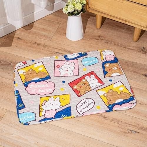 Hundebett, Kühlmatte, Hundematte, Hundematte, kühlende Sommer-Pad-Matte for Hunde, Katzen, Decke, Sofa, Bett, atmungsaktiv, Haustier-Hundebett, Sommer, waschbare Fußmatten, Hundezubehör (Color : Beig Hundebett, Kühlmatte, Hundematte, Hundematte, kühlende Sommer-Pad-Matte for Hunde, Katzen, Decke, Sofa, Bett, atmungsaktiv, Haustier-Hundebett, Sommer, waschbare Fußmatten, Hundezubehör (Color : Beig von BUNGAA