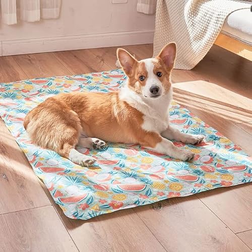 Hundebett, Kühlmatte, Hundematte, Kaltes Gel-Pad, for Hunde, Sommer, Eis, selbstkühlende Matte, Abkühlung, Katzen-Pad, Matratze, Haustiere, kühles, weiches Mattenbett ( Color : One Size , Size : 50x65 von BUNGAA