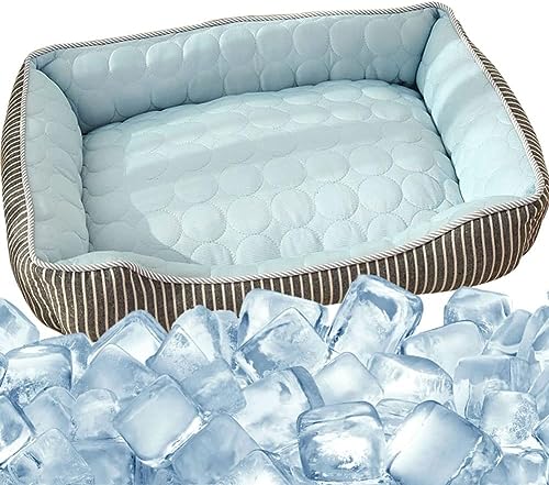 Hundebett, Kühlmatte, Hundematte, Kühlende Hundebetten for den Sommer, kühles Eisseidenbett for kleine, mittelgroße und große Hunde und Katzen, atmungsaktiv, waschbar, Haustierbetten mit rutschfester Hundebett, Kühlmatte, Hundematte, Kühlende Hundebetten for den Sommer, kühles Eisseidenbett for kleine, mittelgroße und große Hunde und Katzen, atmungsaktiv, waschbar, Haustierbetten mit rutschfester von BUNGAA