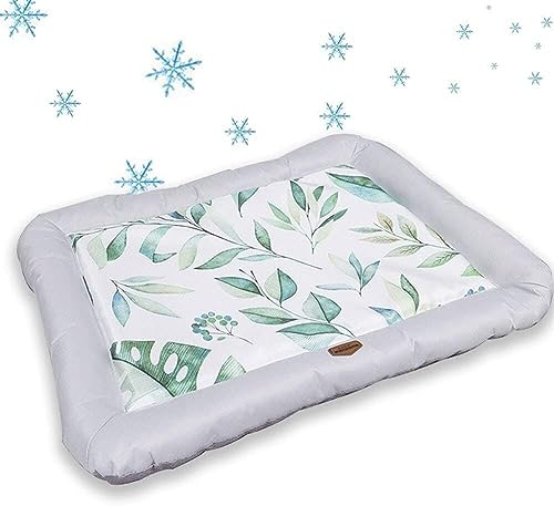 Hundebett, Kühlmatte, Hundematte, Kühlende Hundebetten for große Hunde, Eisseide, selbstkühlendes Hundebett, waschbares Hundebett, Kissen, Kistenmatte mit rutschfester Unterseite (Größe: 50 x 38 cm, F Hundebett, Kühlmatte, Hundematte, Kühlende Hundebetten for große Hunde, Eisseide, selbstkühlendes Hundebett, waschbares Hundebett, Kissen, Kistenmatte mit rutschfester Unterseite (Größe: 50 x 38 cm, F von BUNGAA