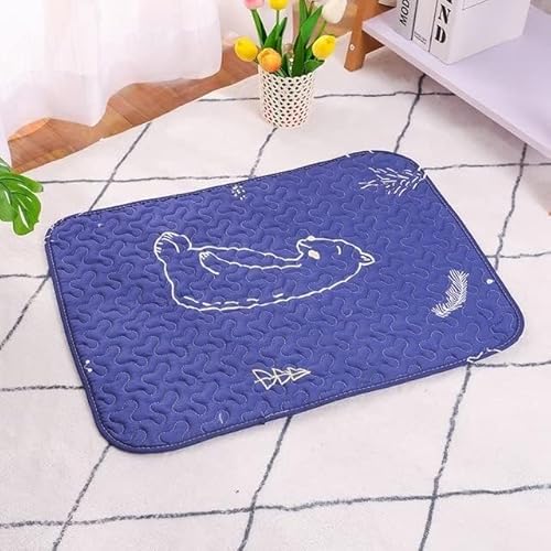 Hundebett, Kühlmatte, Hundematte, Neue S 2XL Haustier Hund Katze Matte Kühl Sommer Pad Matte Atmungsaktive Decke Sofa for Hund Katze Schlafen Waschbar Haustier Hund Bett Katze Matten (Color : Blue Li von BUNGAA