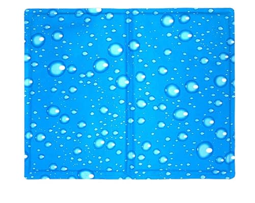 Hundebett, Kühlmatte, Hundematte, Pet Pad Sommer Kühl Matte Haustier Kalt Gel Pad Wärme Relief Sommer Weiche Hund Kühl Bett PVC Weiche Bequeme Katze kissen for Hund ( Color : Light blue , Size : XS 40 von BUNGAA