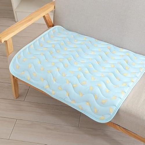 Hundebett, Kühlmatte, Hundematte, Sommer Hund Kühlmatte Atmungs Haustier Hund Bett Decke EIS Seide Pad Sofa Zwinger for Kleine Mittelgroße Hunde Katzen Hund Auto Sitzkissen (Color : Blue Banana, Siz von BUNGAA